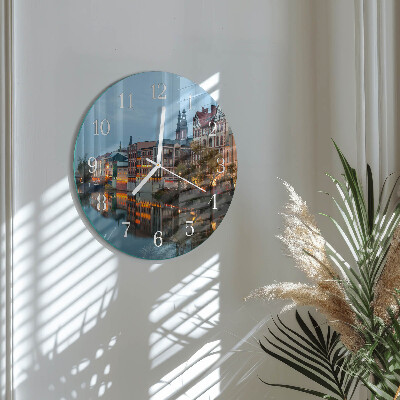 Glas wanduhr Altstadt