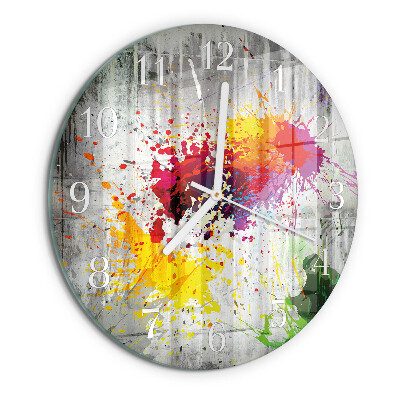 Glas wanduhr Flecken