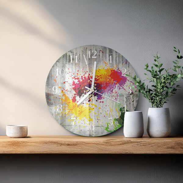 Glas wanduhr Flecken