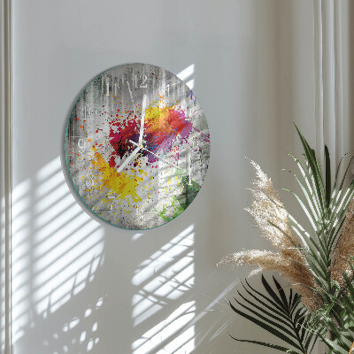 Glas wanduhr Flecken