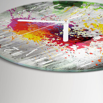 Glas wanduhr Flecken