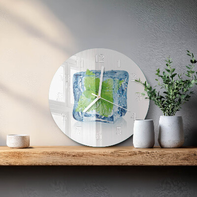 Glas wanduhr Eisminze