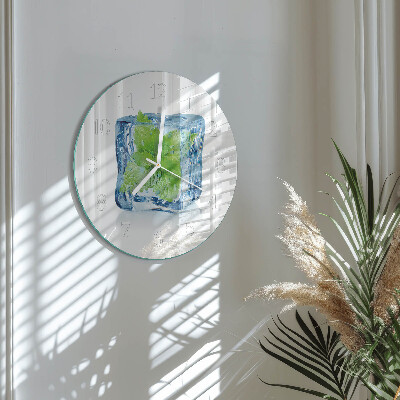 Glas wanduhr Eisminze