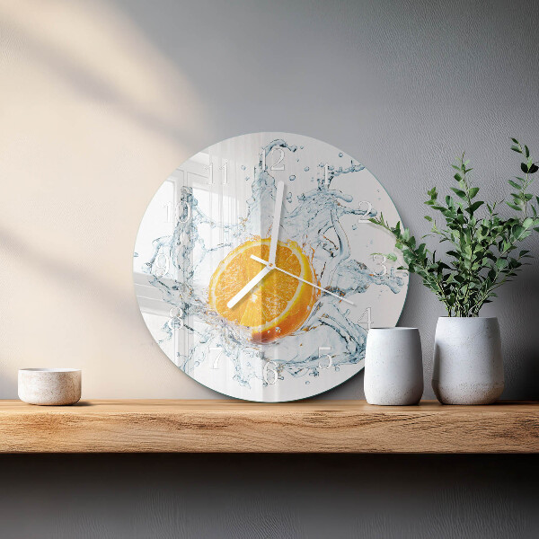 Glas wanduhr Wasser
