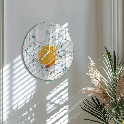 Glas wanduhr Wasser