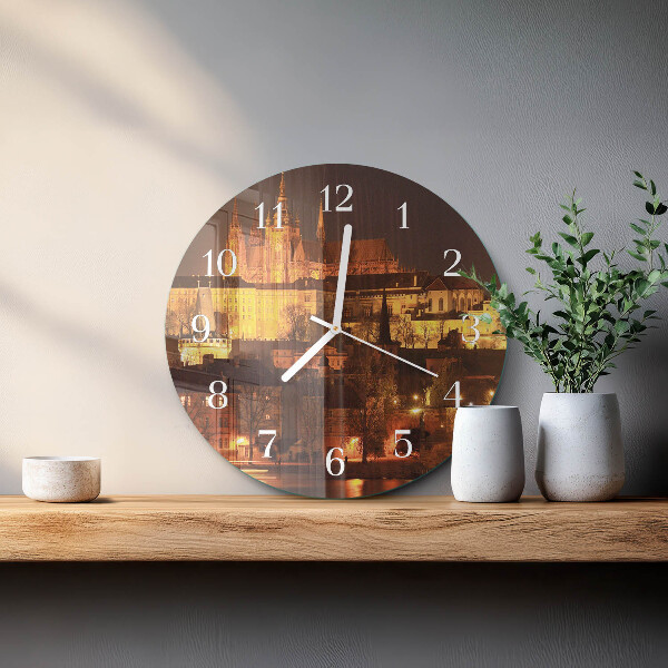 Glas wanduhr Prag