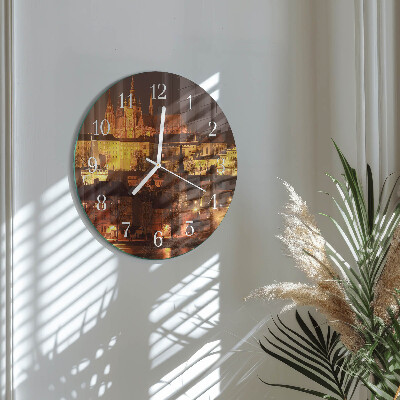 Glas wanduhr Prag