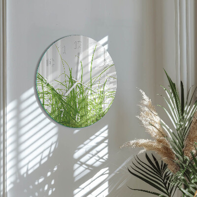 Glas wanduhr Gras