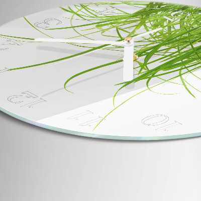 Glas wanduhr Gras