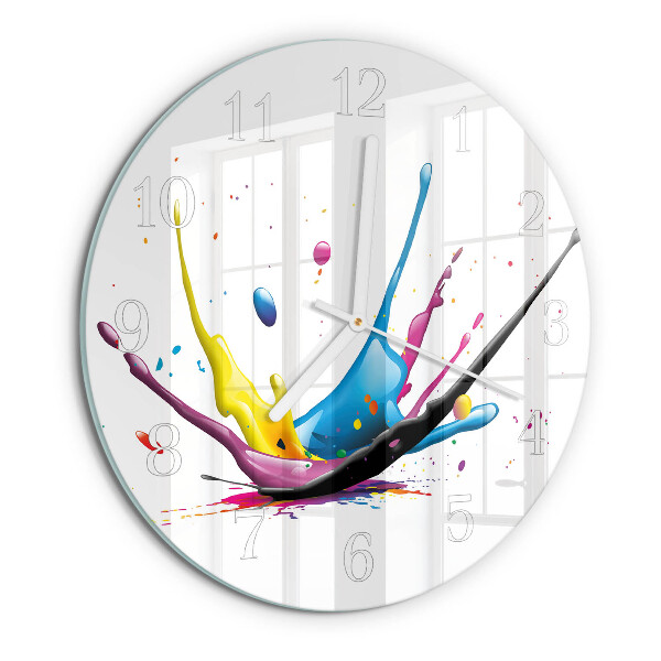 Glas wanduhr Farbe