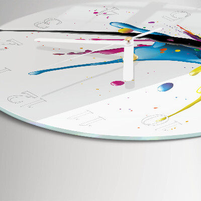 Glas wanduhr Farbe