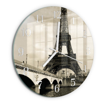 Glas wanduhr Paris