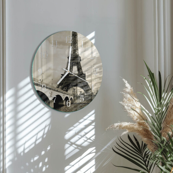 Glas wanduhr Paris