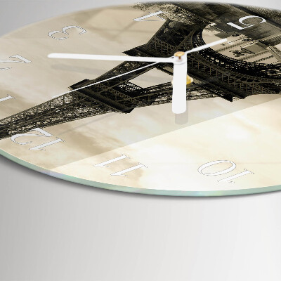 Glas wanduhr Paris
