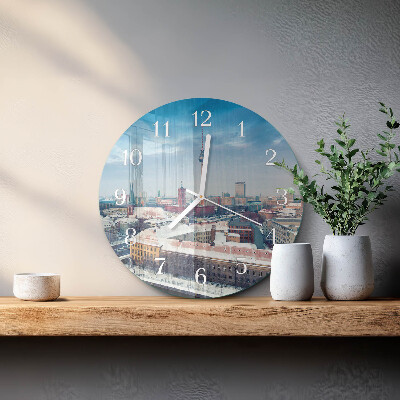 Glas wanduhr Winterstadt
