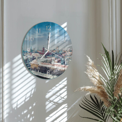 Glas wanduhr Winterstadt