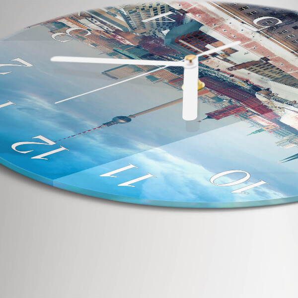Glas wanduhr Winterstadt