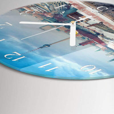 Glas wanduhr Winterstadt