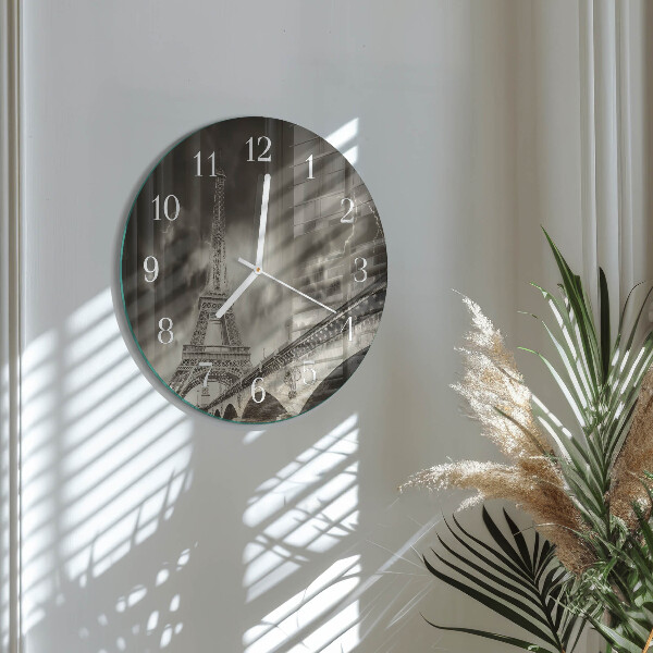 Glas wanduhr Paris