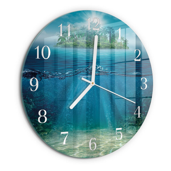 Glas wanduhr Meeresboden