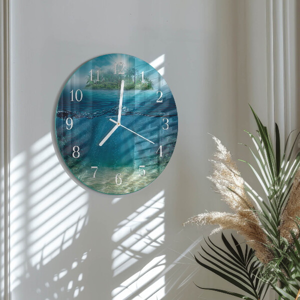 Glas wanduhr Meeresboden