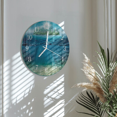 Glas wanduhr Meeresboden