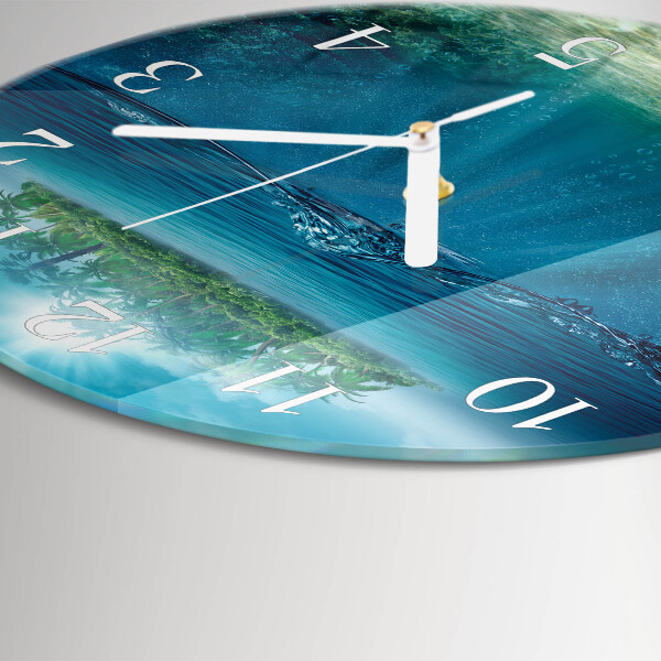 Glas wanduhr Meeresboden