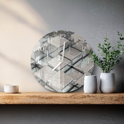 Glas wanduhr Würfel
