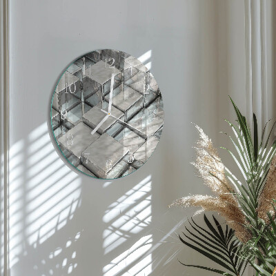 Glas wanduhr Würfel