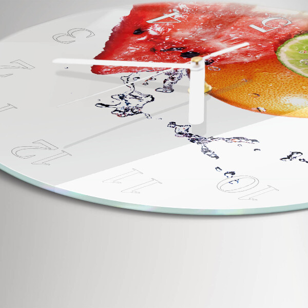 Glas wanduhr Obst