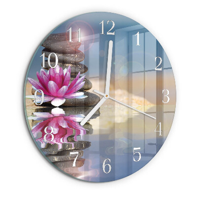 Glas wanduhr Wassersteine