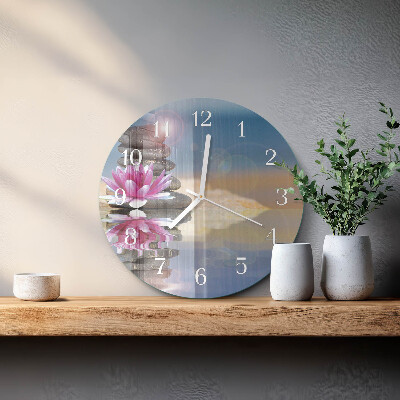 Glas wanduhr Wassersteine