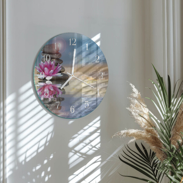Glas wanduhr Wassersteine