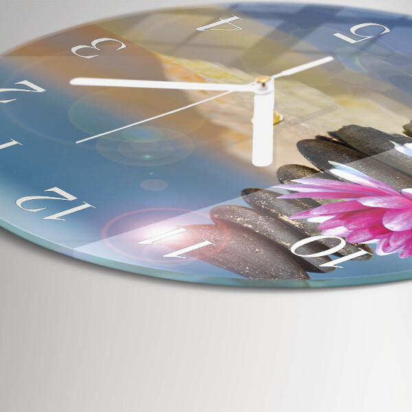 Glas wanduhr Wassersteine
