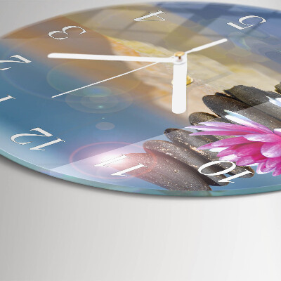 Glas wanduhr Wassersteine