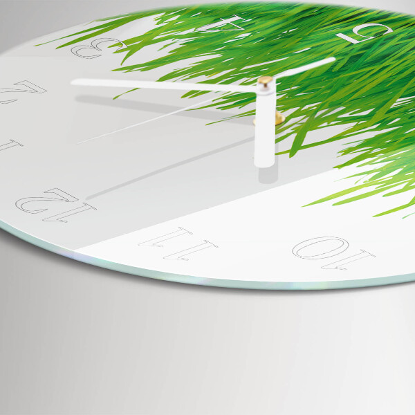 Glas wanduhr Gras