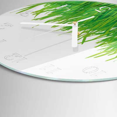 Glas wanduhr Gras