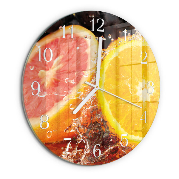 Glas wanduhr Obst