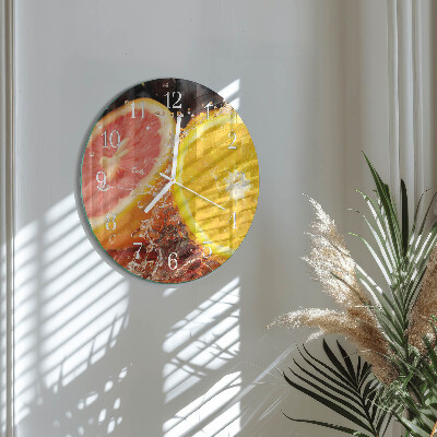 Glas wanduhr Obst