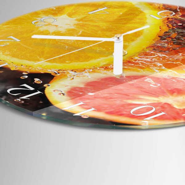 Glas wanduhr Obst