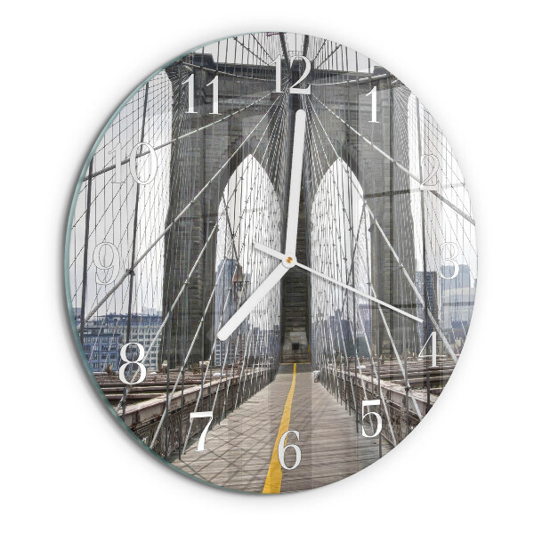 Glas wanduhr Brooklyn Bridge