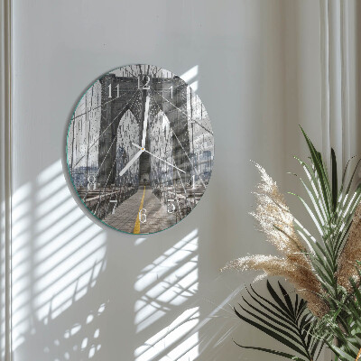 Glas wanduhr Brooklyn Bridge