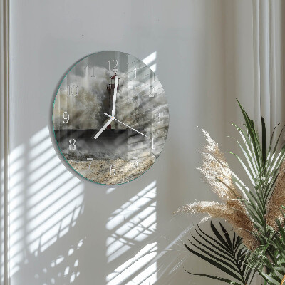 Glas wanduhr Sturm