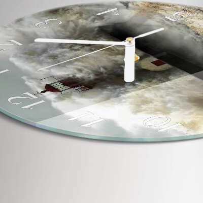 Glas wanduhr Sturm