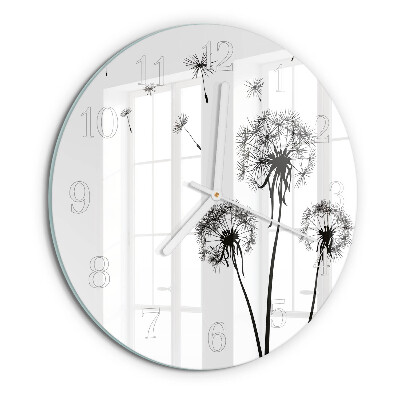 Glas wanduhr Löwenzahn