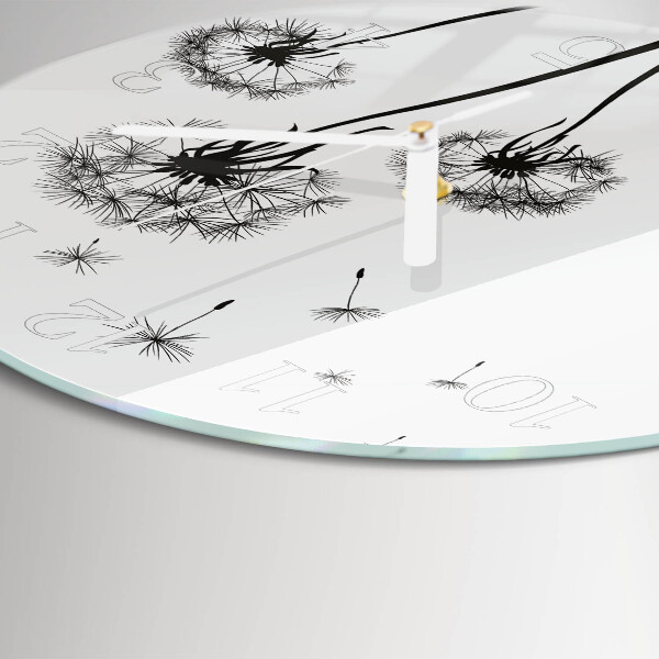 Glas wanduhr Löwenzahn