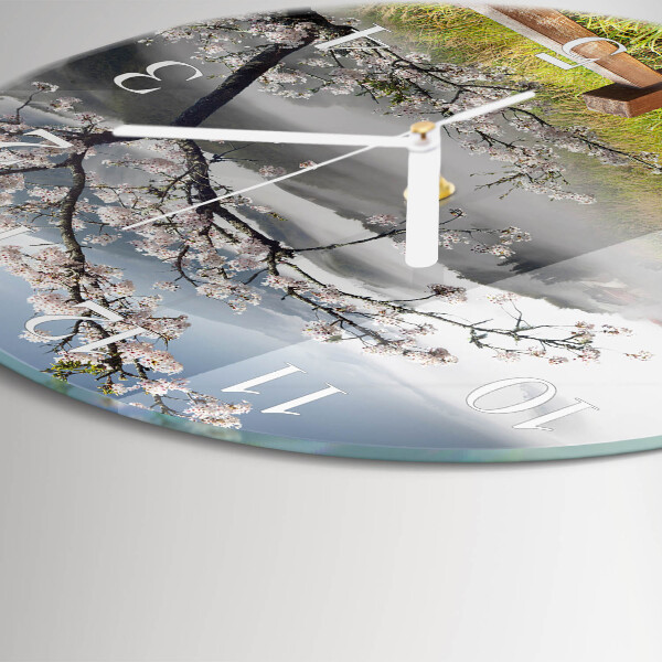 Glas wanduhr Frühling