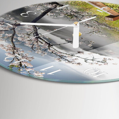 Glas wanduhr Frühling