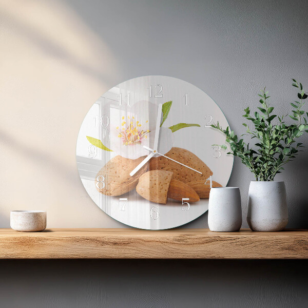 Glas wanduhr Mandeln