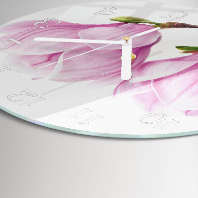Glas wanduhr Magnolie